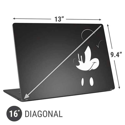 Disney Mickey Mouse Black and White Universal Laptop 16in (13 x 9.4in) Skin